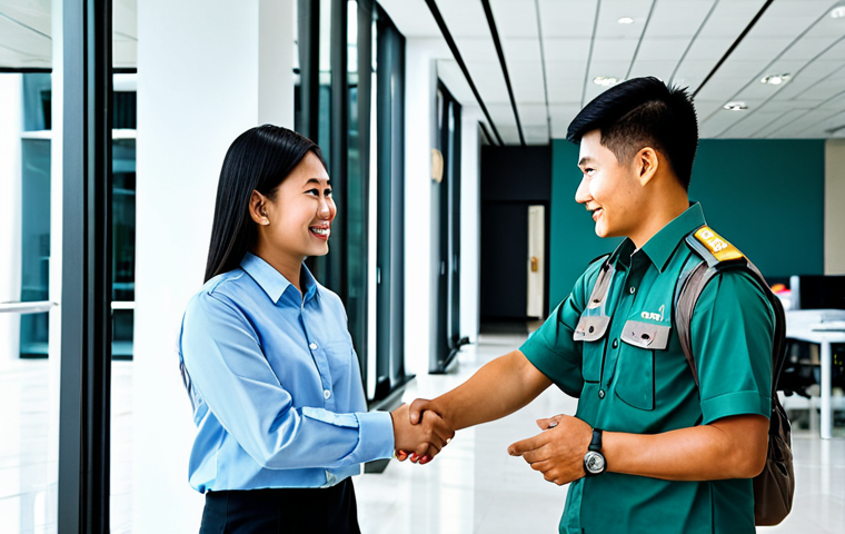 공군의 공군병 전역 후 진로 - Education Path**

A young Thai man in smart casual clothes, sitting at a modern university library, ...