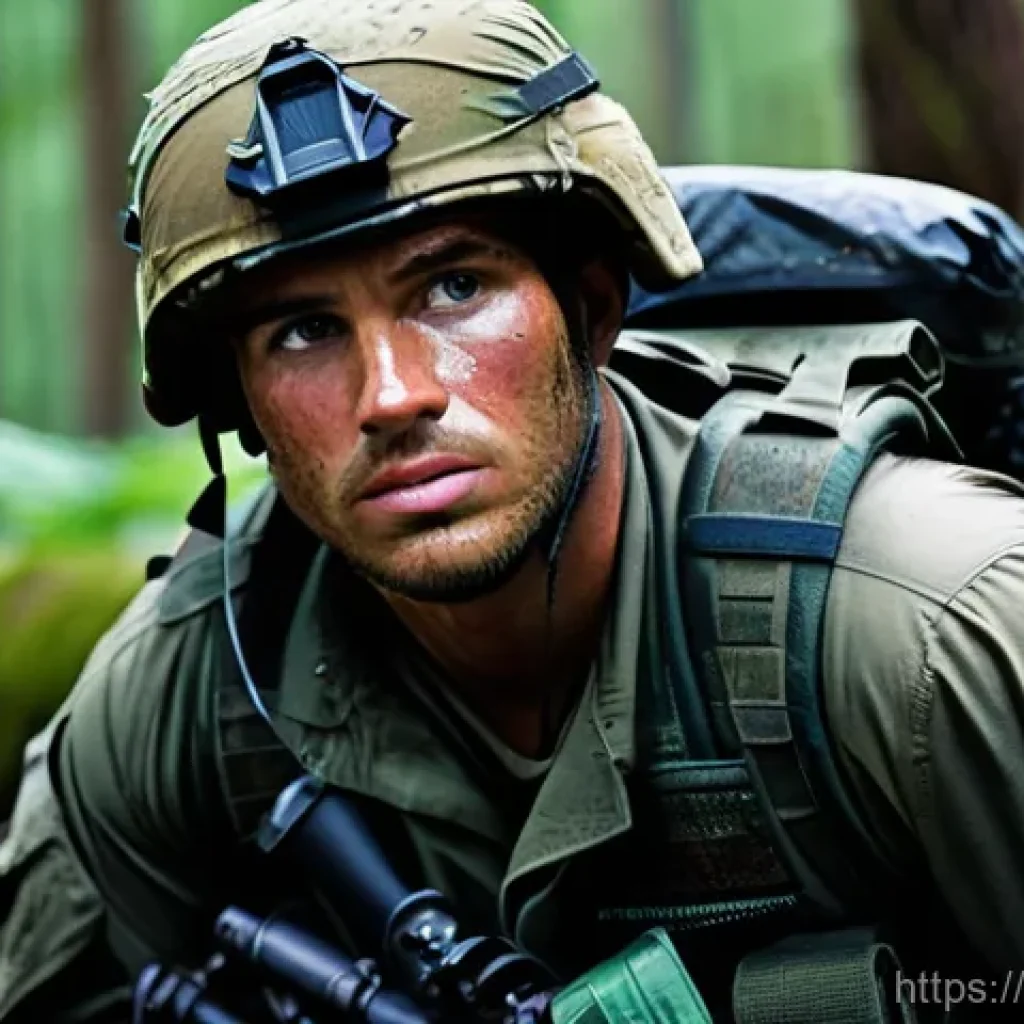 공군의 공군 특수부대 탈출 및 회피 전술 - **Prompt 1: Extreme Survival Training - Mental Fortitude**
    "A male special forces soldier, mid-2...